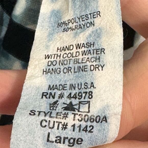 Daytrip Y2K Striped Burnout Cami Top Black White Empire Waist Large USA Made - Picture 7 of 8